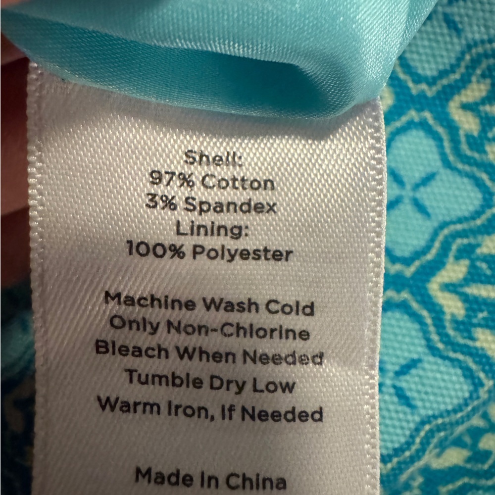 Talbots Aqua Patterned Mini Skirt - Picture 4 of 6